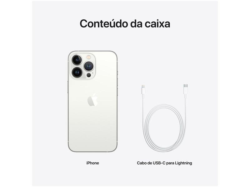 Apple iPhone 13 Pro 256GB Prateado Tela 6,1” - 12MP iOS - iPhone